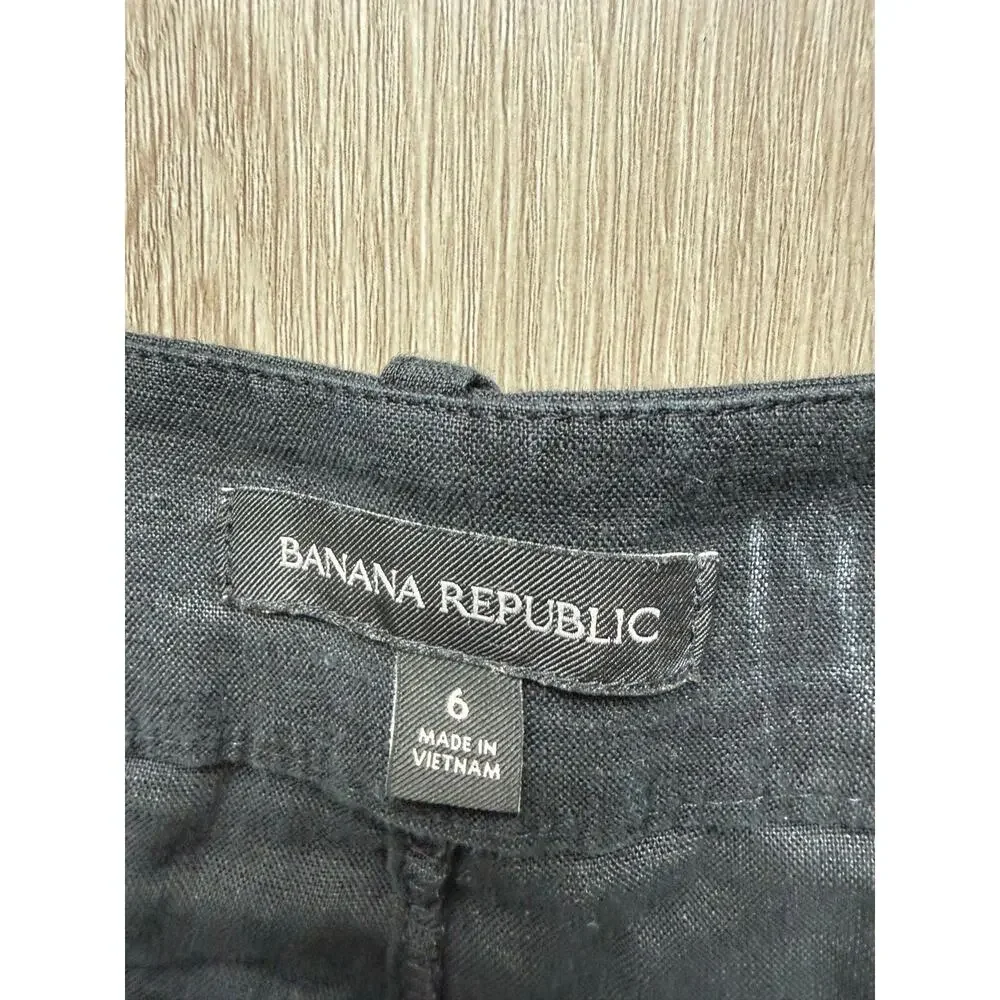 Banana Republic Wide leg 100% Linen Pants, Womens size 6